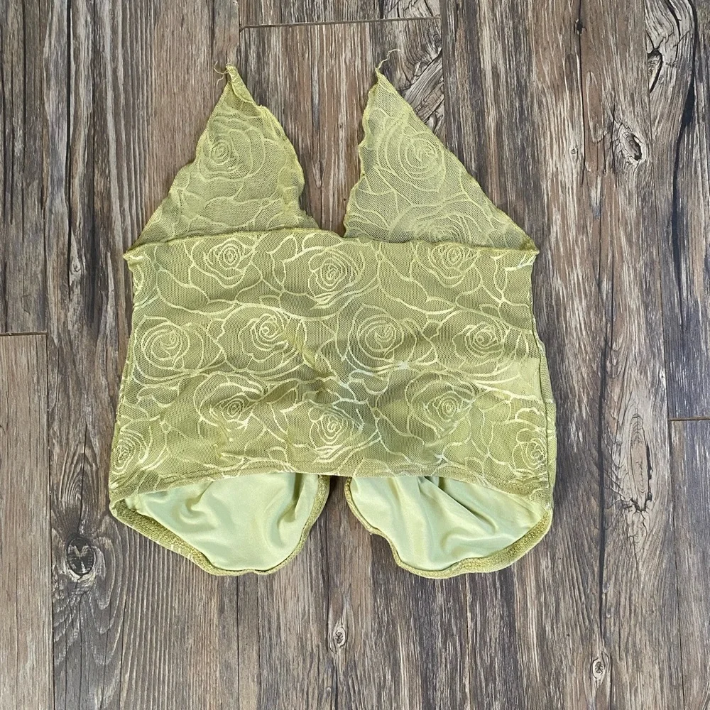 SHEIN Green Floral Crop Top - Picture 4 of 4